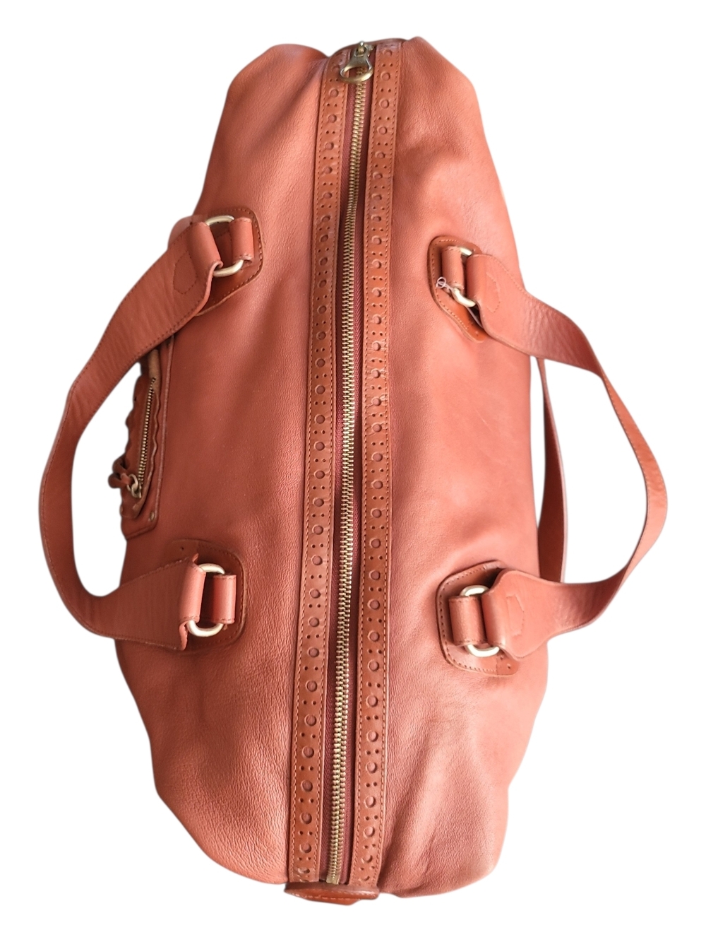 See By Chloe' 2 Way Handbag Shoulder Bag Leather Burnt Orange - Picture 8 of 13